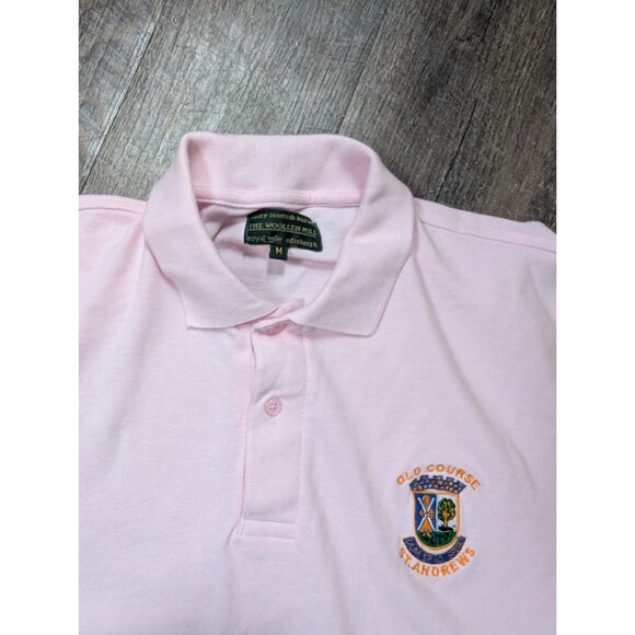 Vintage Old Course St Andrews Scotland Polo Shirt: Pink Golf Shirt Golfer Gift - Picture 1 of 8